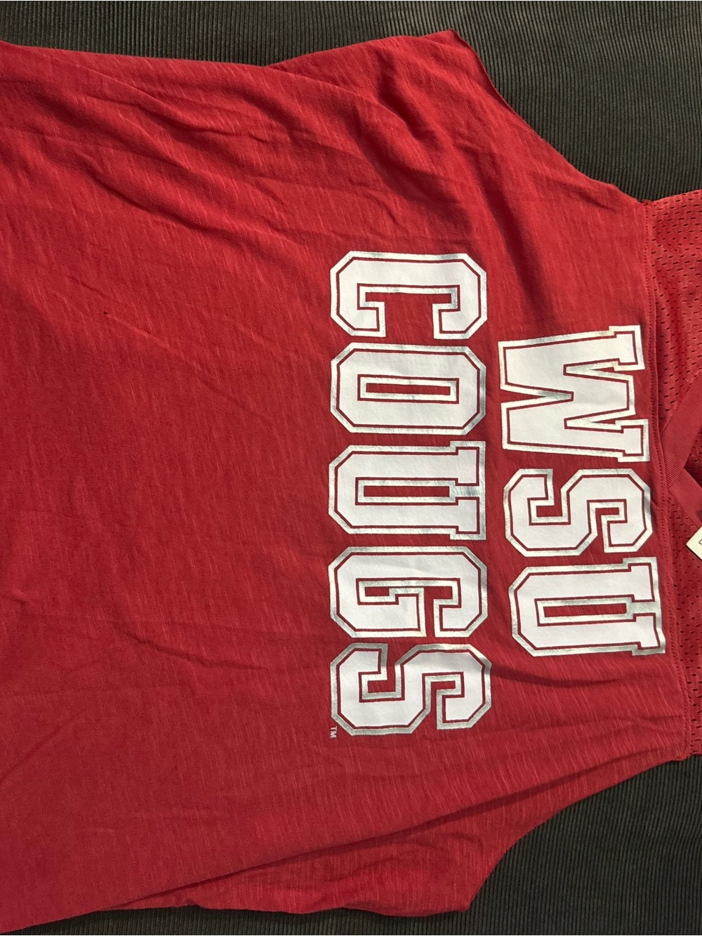 PINK Victoria's Secret Red Sleeveless Collegiate Graphic Tank